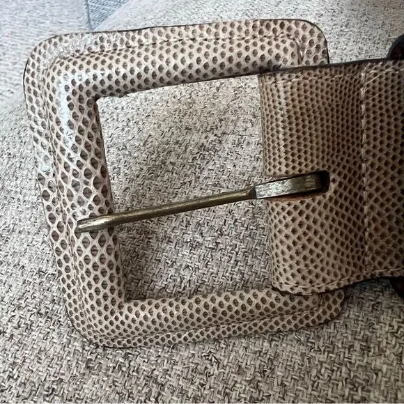 Joan & David Couture Genuine Karung Snake Leather Belt